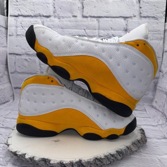 Nike Air Jordan 13 Retro Del Sol Shoes Mens Size 9 White Yellow 414571-167 - Picture 8 of 11